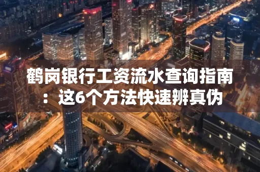 鹤岗银行工资流水查询指南:这6个方法快速辨真伪