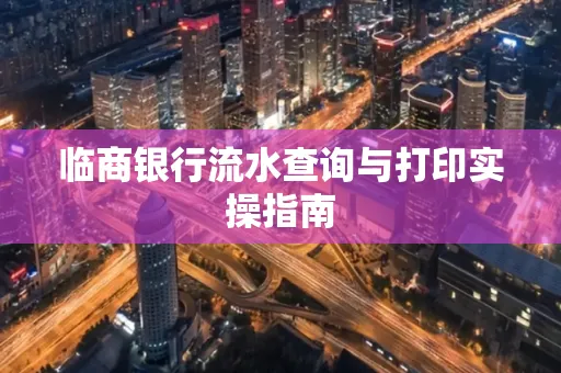 临商银行流水查询与打印实操指南