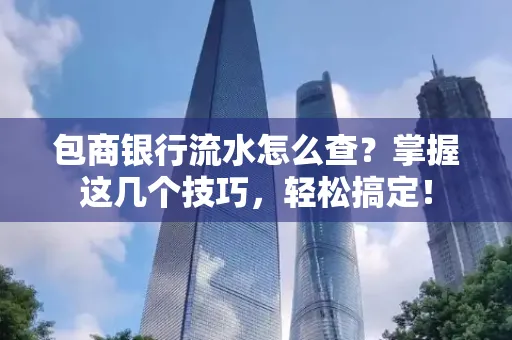 包商银行流水怎么查?掌握这几个技巧,轻松搞定!