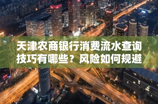 天津农商银行消费流水查询技巧有哪些?风险如何规避?