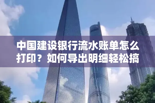 中国建设银行流水账单怎么打印?如何导出明细轻松搞定