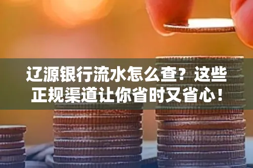 辽源银行流水怎么查?这些正规渠道让你省时又省心!