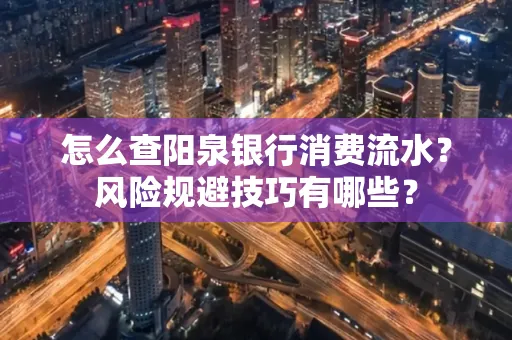 怎么查阳泉银行消费流水?风险规避技巧有哪些?